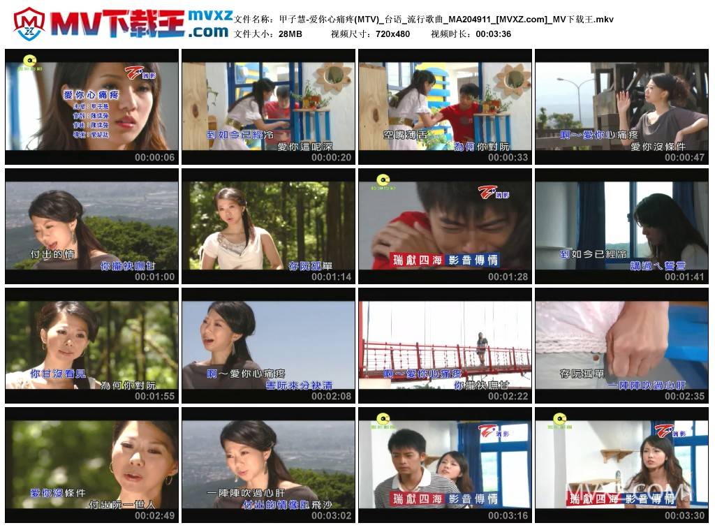 甲子慧-爱你心痛疼(MTV)_台语_流行歌曲_MA204911